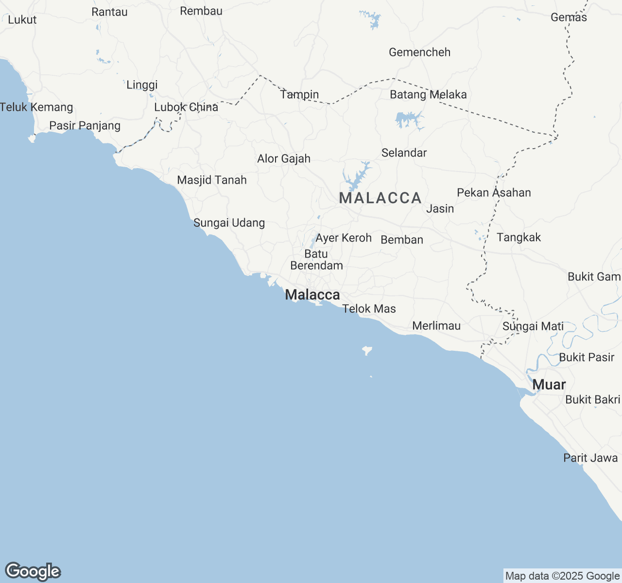 Map of Malacca